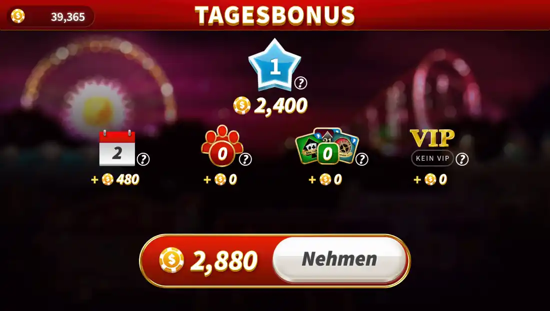 Täglicher kostenloser Bonus im SlotPark Casino