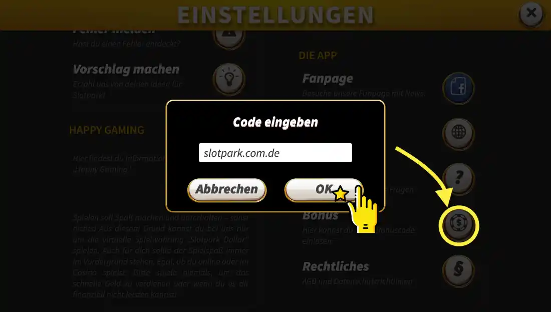 Wie erhält und aktiviert man einen Bonuscode im SlotPark Casino