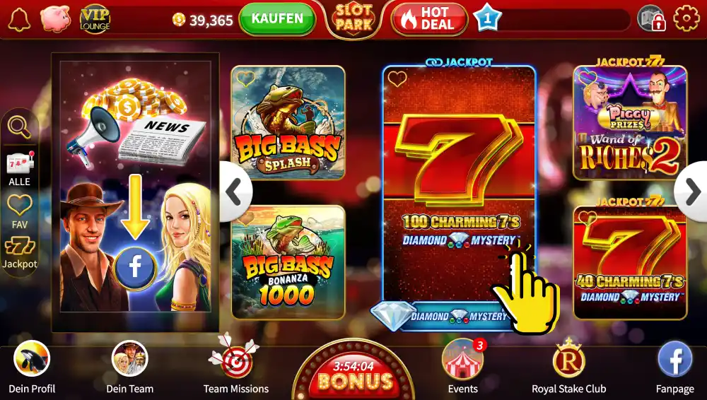 Beliebte Slots im Social Casino SlotPark